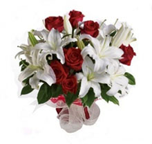 Bouquet with Roses and Lilium