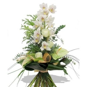 Bouquet with white orchids